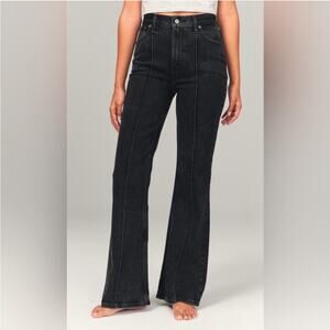 Abercrombie & Fitch Jeans Women 31 Long Black Curve Long Vintage Flare High Rise